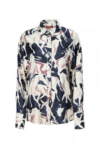 Altuzarra Patricia Geometric Satin Blouse