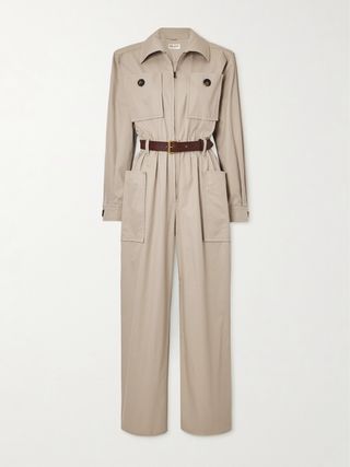 Belted Cotton-Twill Jumpsuit