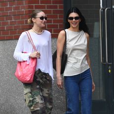 Gigi Hadid and Kendall Jenner wearing ballet flats in NYC