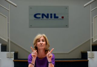 Isabelle Falque-Pierrotin, head of France's National Commission for Information Technology and Civil Liberties (CNIL), at CNIL's headquarters in Paris