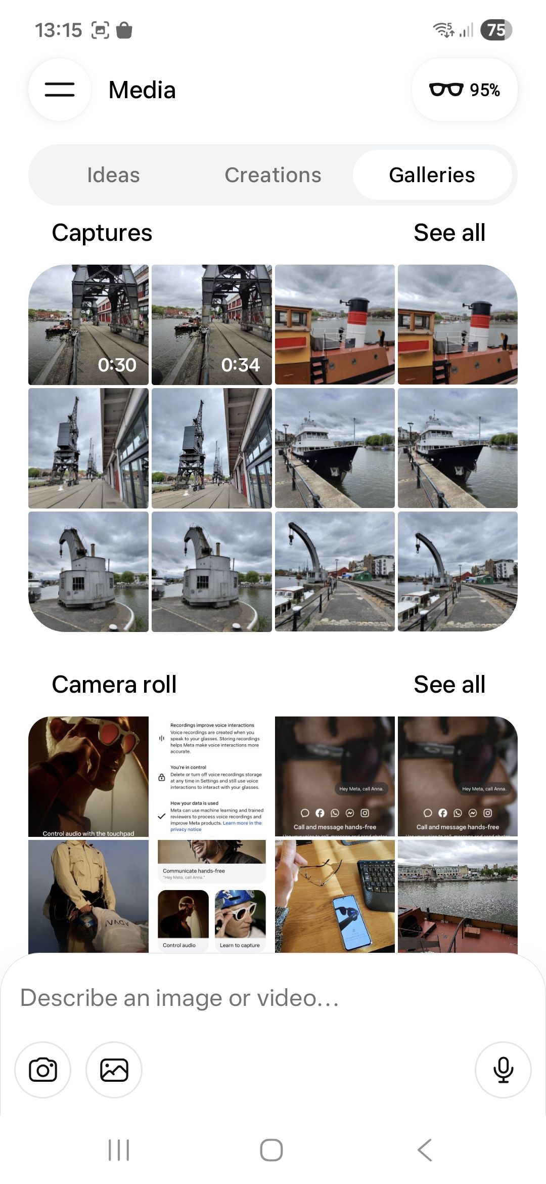Oakley Meta HSTN Meta AI app screenshot