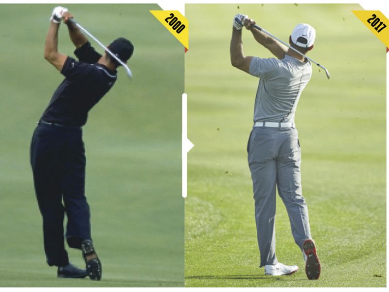 How Tiger's Swing Has Changed How Tiger Woods today compares Golf