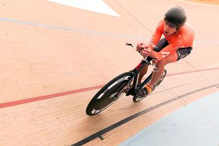 Tom Zirbel on his way to setting the new US Hour Record on September 16, 2016