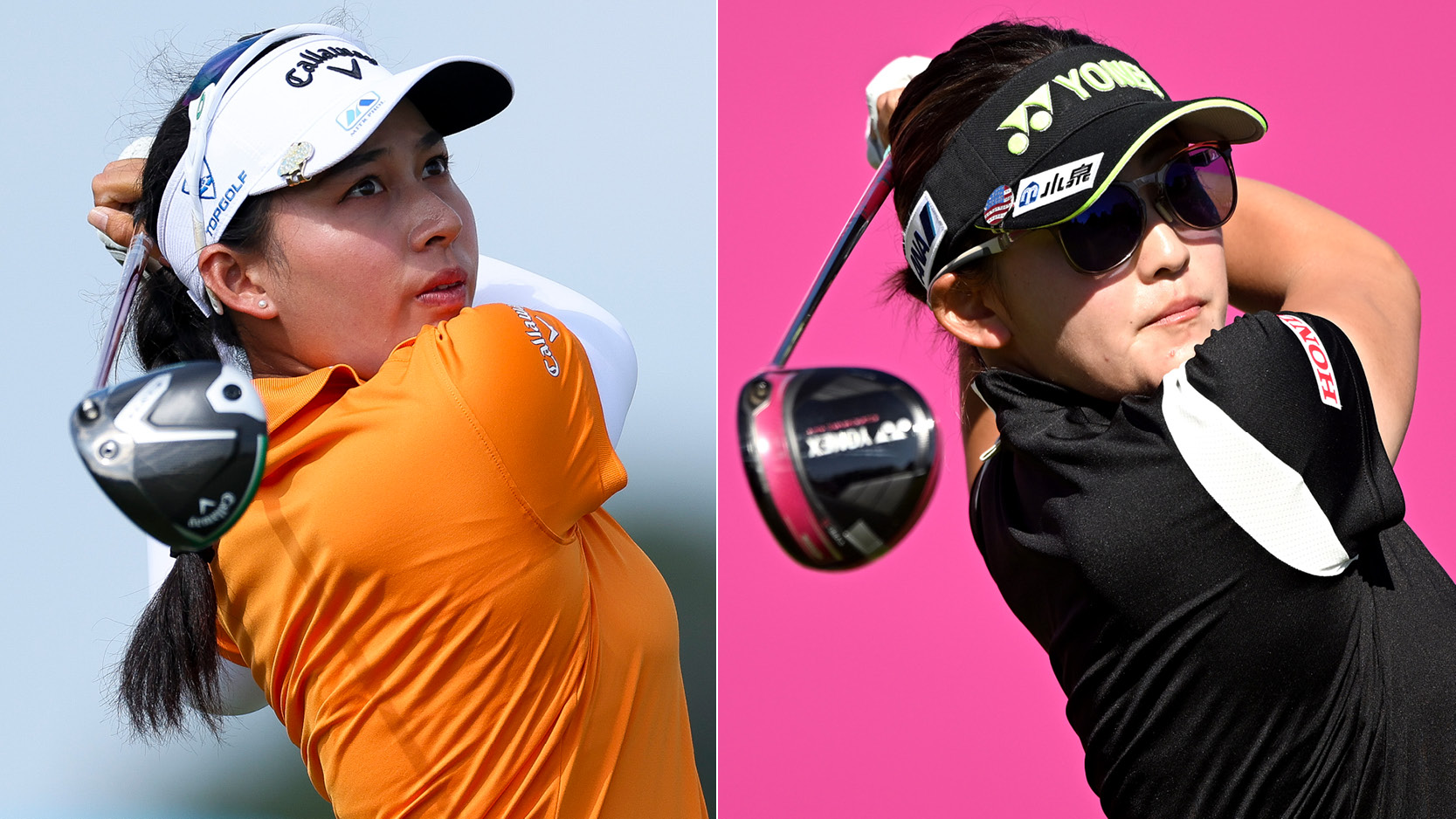 Jeeno Thitikul and Chisato Iwai hit drivers
