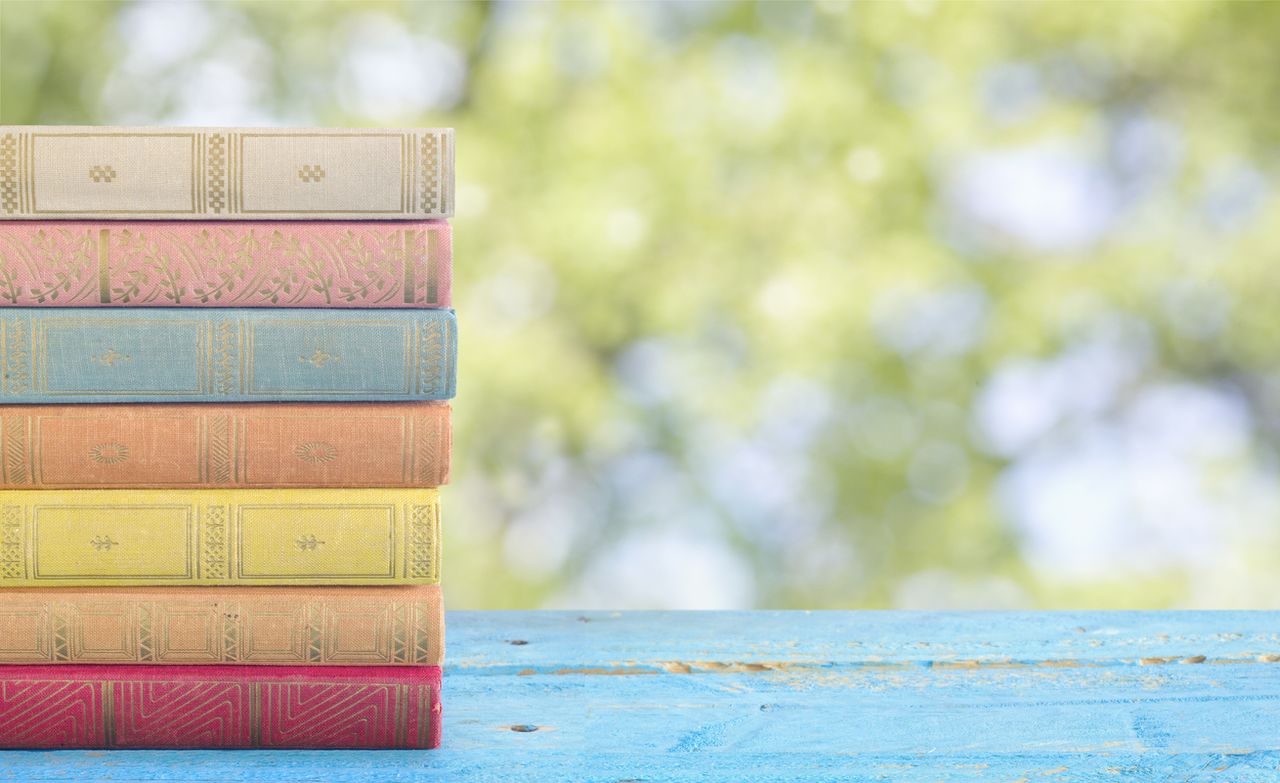 A stack of books.