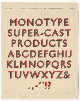 A proof by Monotype