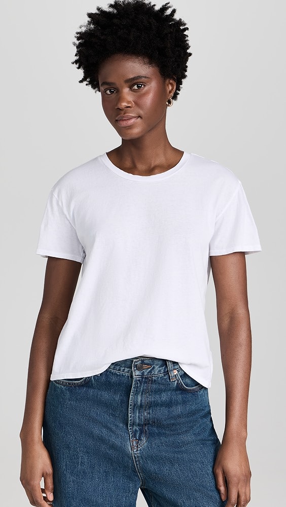 Harley Cotton Boxy Crew Tee - White