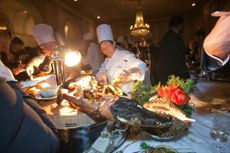 Alligator at the Explorer's Club Annual Dinner
