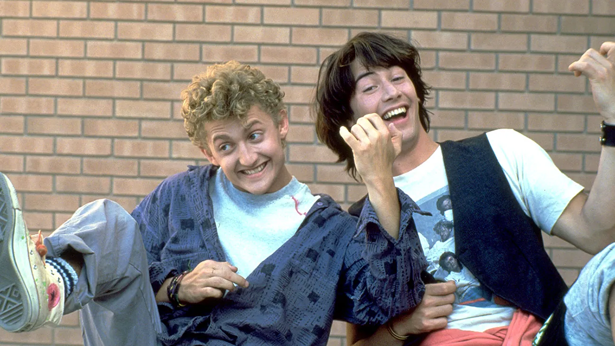 Keanu Reeves and Alex Winter in Bill and Ted's Excellent Adventure