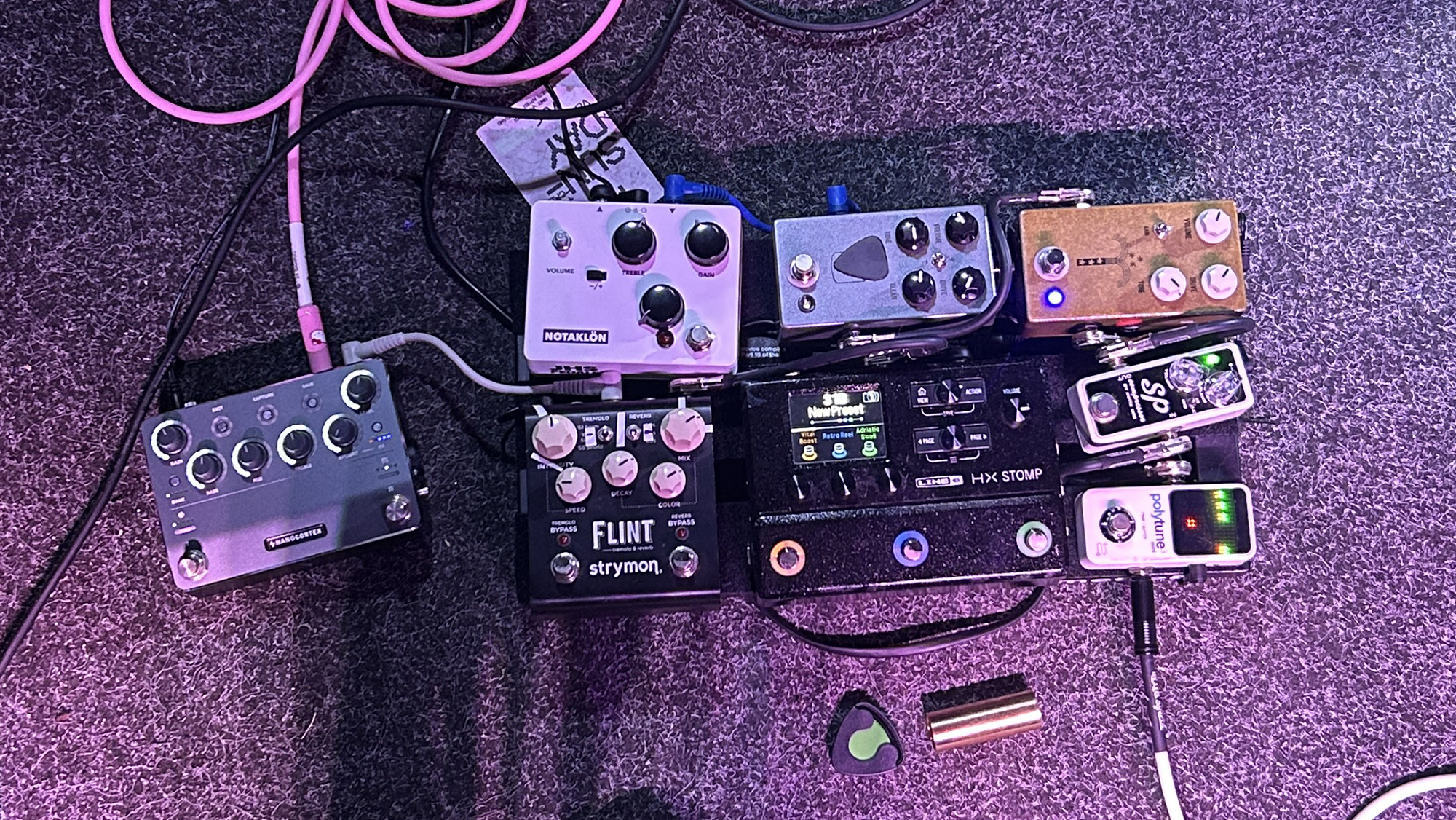 Matt Owen Guitar World News Editor pedalboard