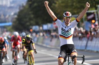 Pascal Ackermann celebrates his Brussels Cycling Classic victory