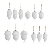 K by Kelly Hoppen set of 12 acorn and pinecone baubles |&nbsp;£35, QVC