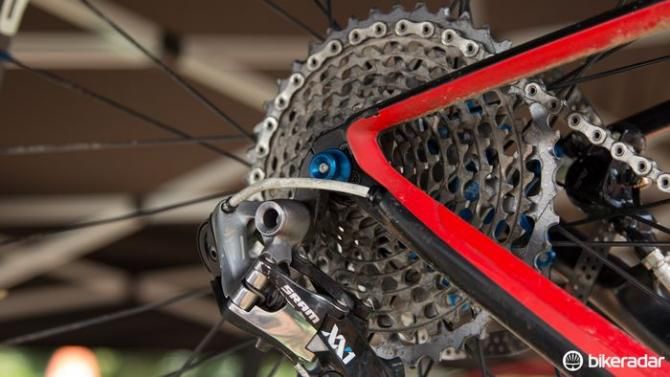 A large 10-42T SRAM XX1 cassette is all the gearing most World Cup riders need