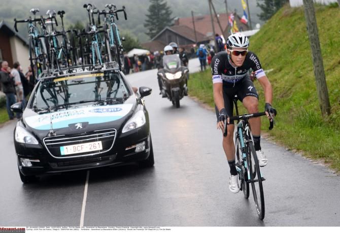 Niki Terpstra (Omega Pharma-Quick Step) in the breakaway