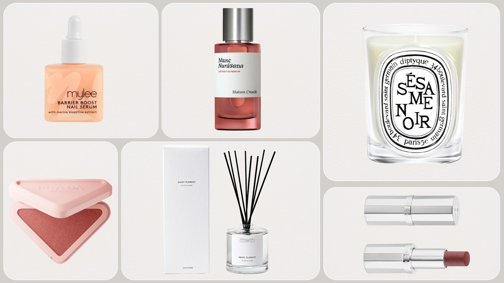 Graphic of the best new beauty products of the month