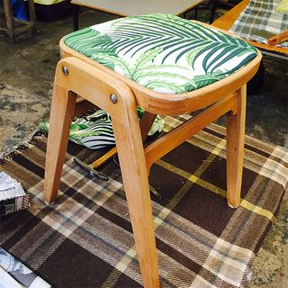 upcycled stool end result