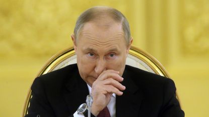 Vladimir Putin during a meeting of he Summit of Collective Security Treaty Organisation