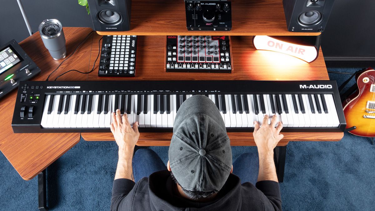 M-Audio’s KeyStation 88 MK3 is a full-size MIDI keyboard with a small