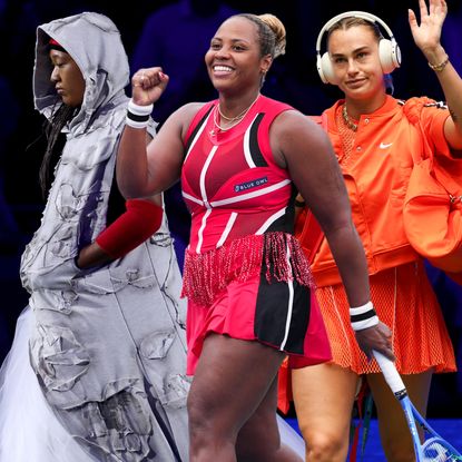 collage of the best tennis player outfits at the 2026 US Open