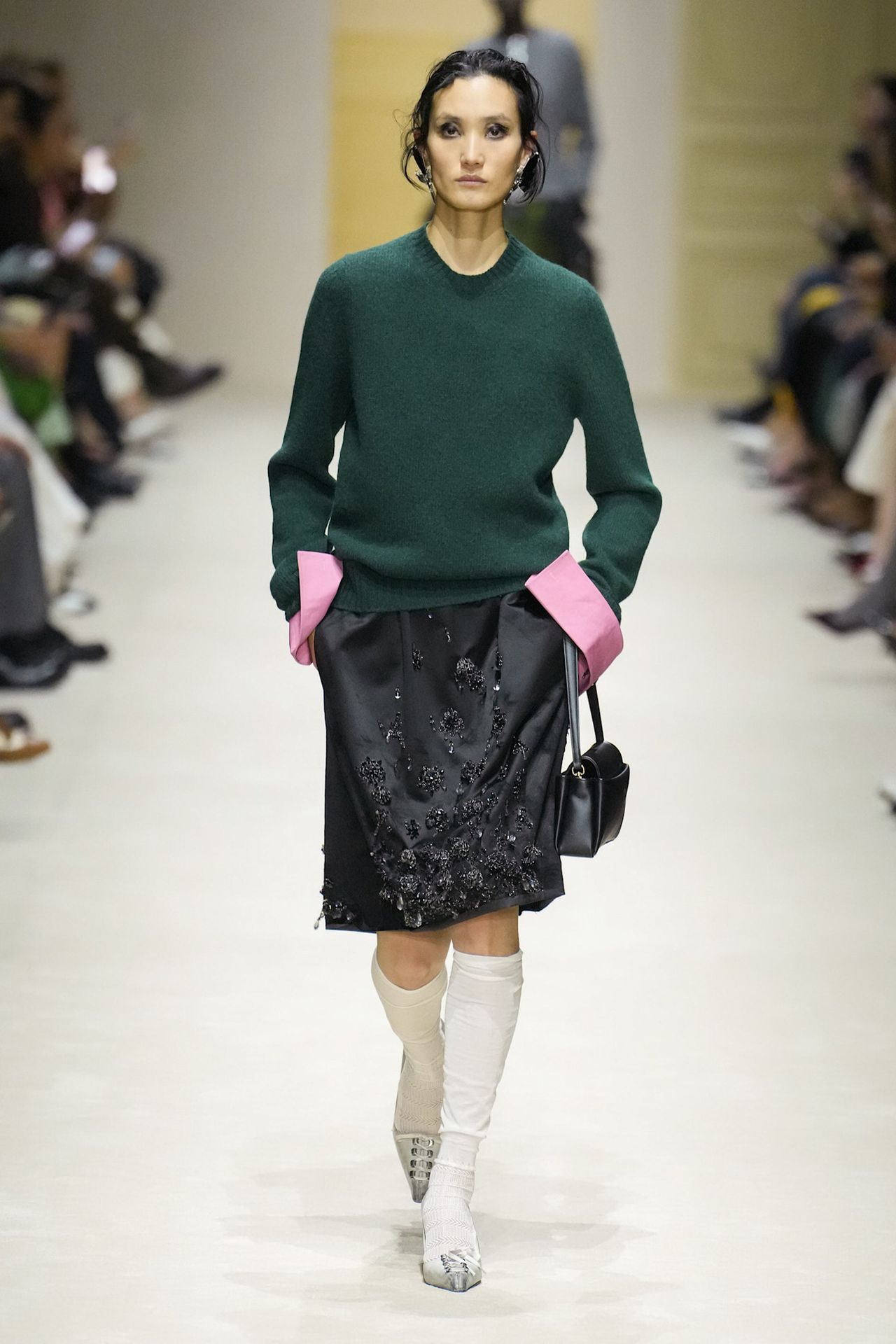 A runway look from the Prada Fall 2026 collection