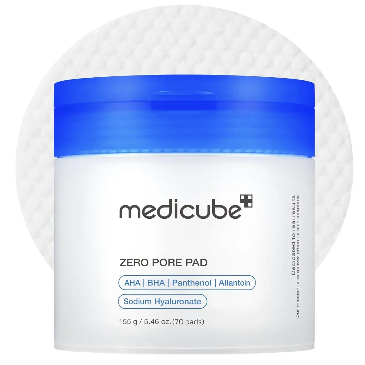 Medicube Toner Pads Zero Pore Pad 2.0 | Dual-Textured Facial Pad for Exfoliation and Pore Care With 4.5% Aha Lactic Acid, 0.45% Bha Salicylic Acid | Ideal for All, Korean Skin Care, 70 Pads (1 Pack)