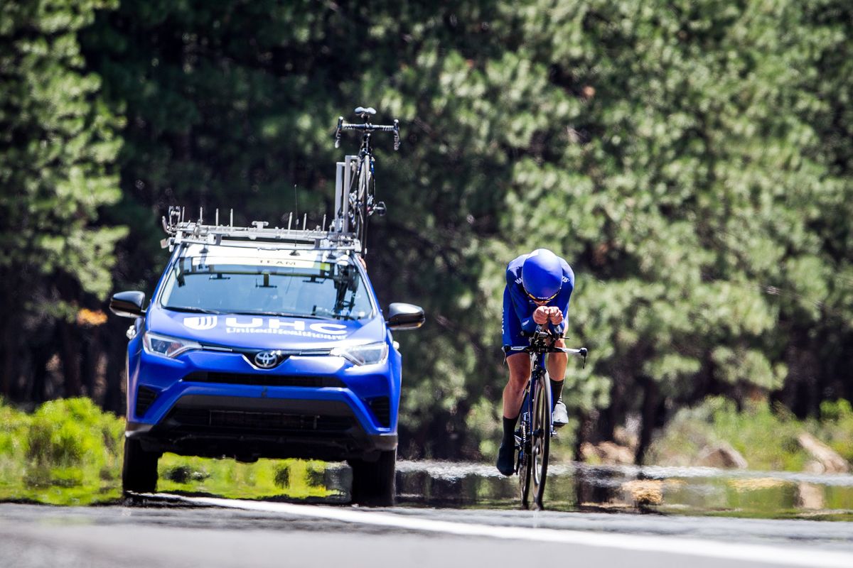 Gavin Mannion (UnitedHealthcare) on his way up the climb