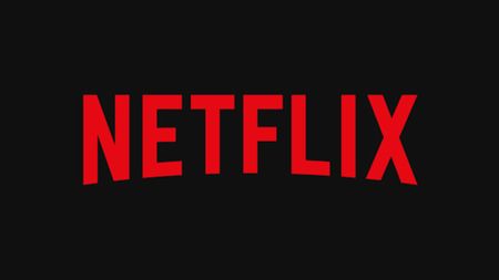 The Netflix logo in red on a black background