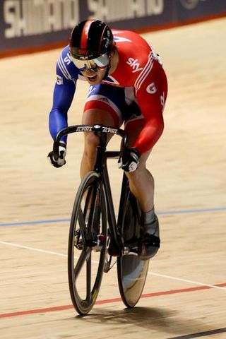 Jason Kenny (GBR) made a bold move in the second sprint final but was relegated giving the win to Gregory Bauge