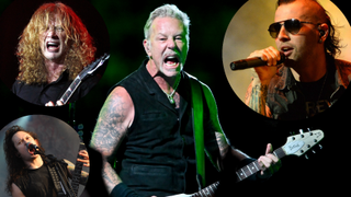 Photos of Metallica, Megadeth, Avenged Sevenfold and Trivium performing onstage
