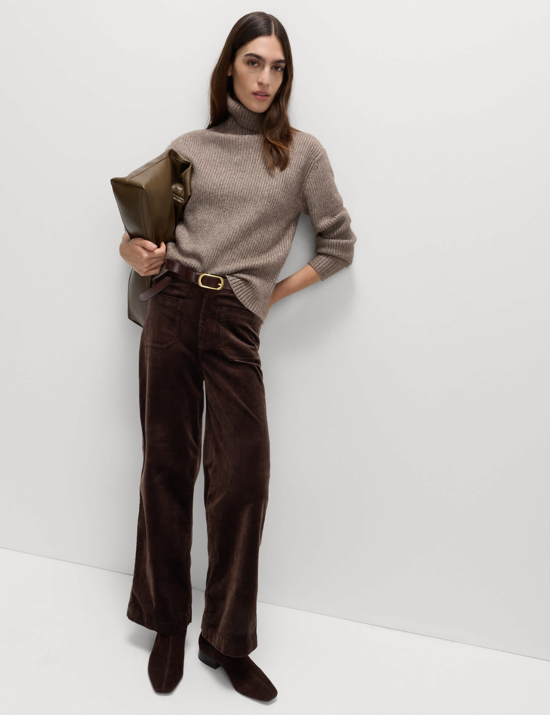 Cord Wide Leg Trousers