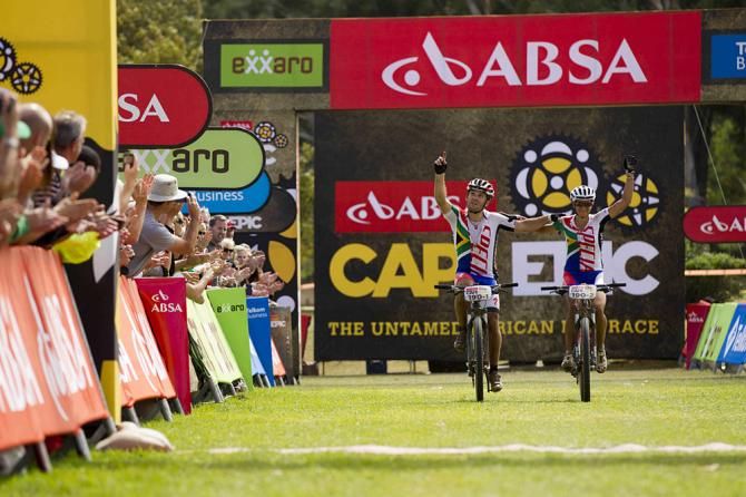Duane &amp; Cherise Stander celebrate their 2nd place in the mixed category