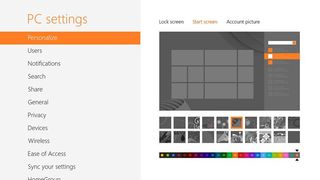 Microsoft Surface Start Screen options