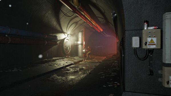 Screenshot from DrainSim game showing water physics in a flooded city