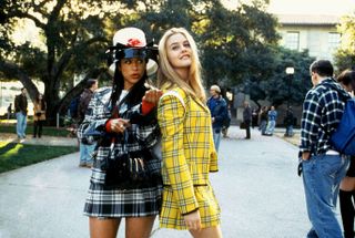 ALICIA SILVERSTONE as Cher Horowitz, STACEY DASH as Dionne Davenport, CLUELESS, 1995