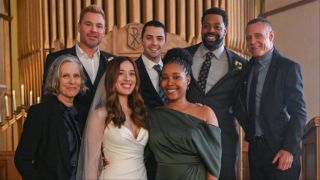 Cast of Chicago P.D. Season 12 at the Burzek wedding