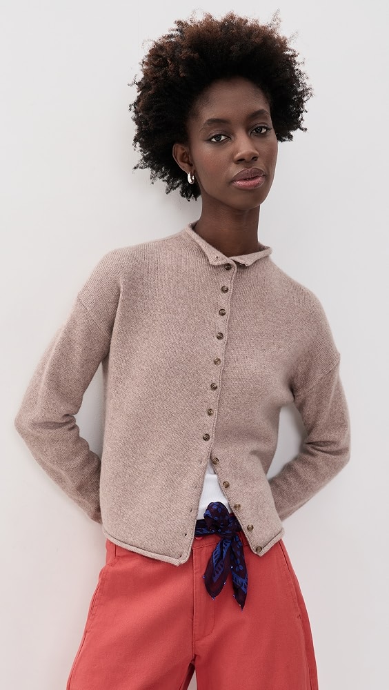 Taylor Cashmere Cardigan - Toast