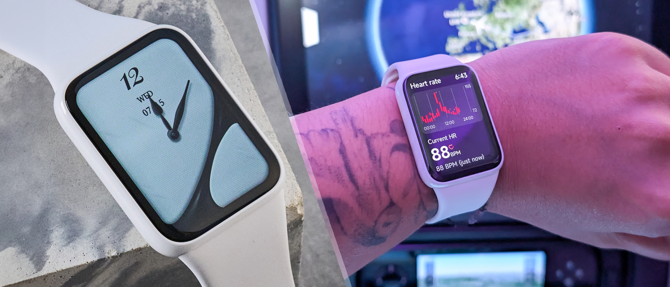 A person wearing a Xiaomi Smart Band 10 Pro smartwatch
