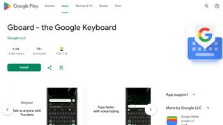 Website screenshot for Google Gboard