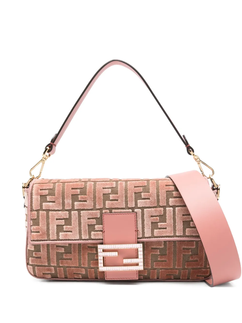 Fendi Medium Baguette Ff-Pattern Shoulder Bag | One Size