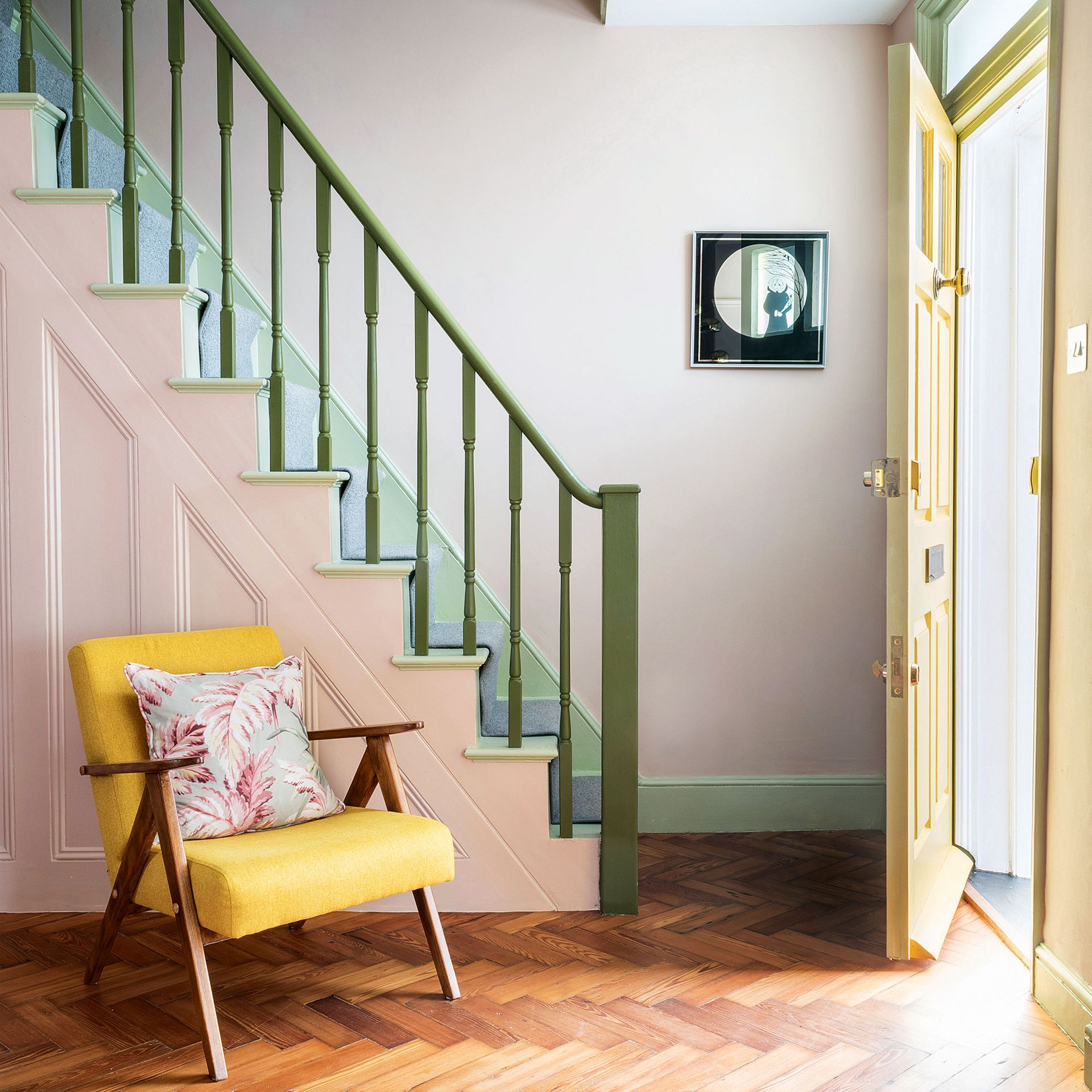 How to paint a stairwell with and without a ladder Ideal Home