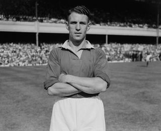 Manchester United striker Jack Rowley in September 1947.