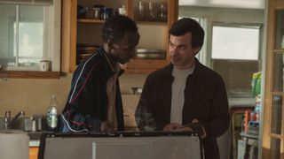 Barkhad Abdi and Nathan Fielder in The Curse