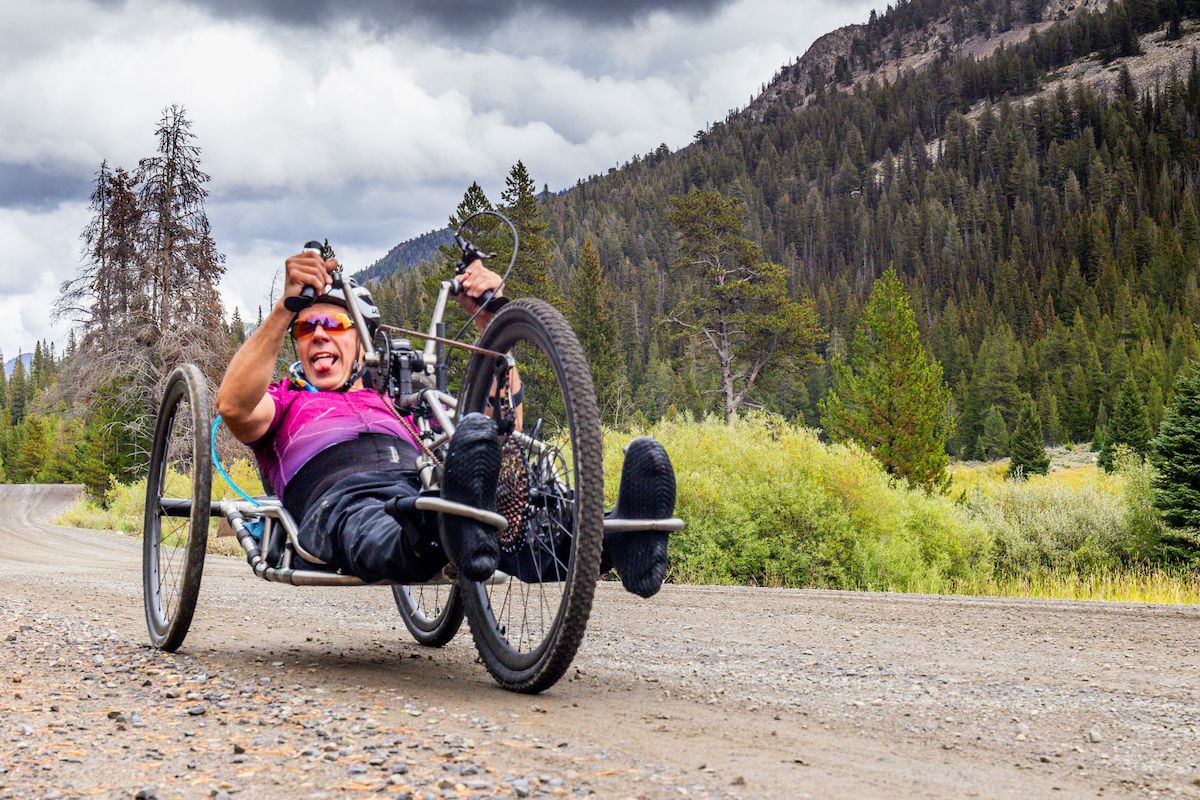 The hand cyclist and recumbent bike para-cyclists followed the same course, with the exception of a five mile diversion to avoid a rough narrow section of trail