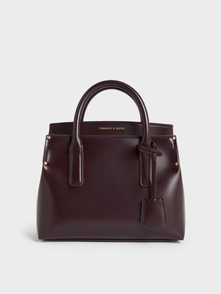 Charles & Keith, Rene Structured Top Handle Bag 