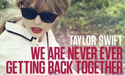 Taylor Swift's single "We Are Never Ever Getting Back Together" shot to the top of the iTunes Songs chart in just under an hour of its release.