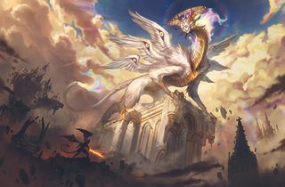 Artwork for a boss battle scene in a video game