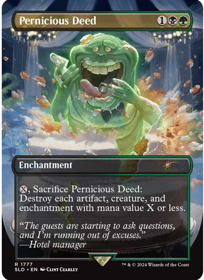 Magic: The Gathering pronto tendrá 5 cartas enteras dedicadas a Slimer, en caso de que quieras infundir miedo en el corazón de tu tienda de juegos local.