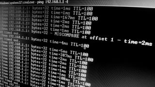 command line shown on a monitor