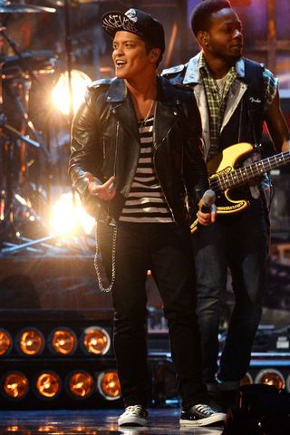 Bruno Mars at the Brit Awards 2014