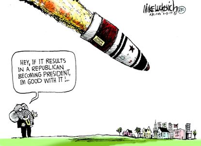 Political Cartoon U.S. GOP Republican Russia Cold War Nuclear weapons
